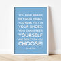 Dr Seuss 'You Have Brains' Quote Print, thumbnail 4 of 12