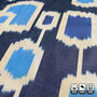 Traditional Handwoven Ikat Cushion With Blue Tones, thumbnail 2 of 7