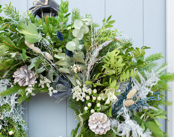 Fresh Christmas Wreath Making Kit In Blues And Greens, 2 of 5