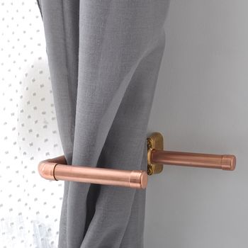 Set Of Industrial Copper Curtain Tie Backs, 4 of 4