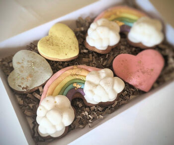 Pastel Rainbow Hearts Biscuit Box, 2 of 5