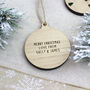 Our First Christmas Married Personalised Wooden Decoration, thumbnail 4 of 4