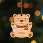 Personalised Wooden Polar Bear Christmas Decoration, thumbnail 4 of 4