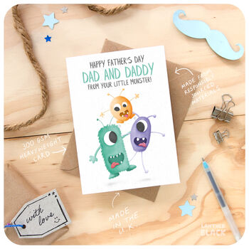Funny Lgbt Dad And Daddy Happy Father's Day Card, 2 of 6