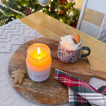 Festive Farmhouse Warming Gingerbread Latte Candle, 3 of 6
