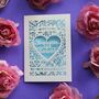 On Your Engagement Personalised Paper Cut Card, thumbnail 2 of 12