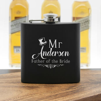 Personalised Father Of The Bride Hip Flask, 5 of 7