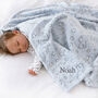 Personalised Blue Elephant Motif Blanket And Comforter, thumbnail 7 of 10