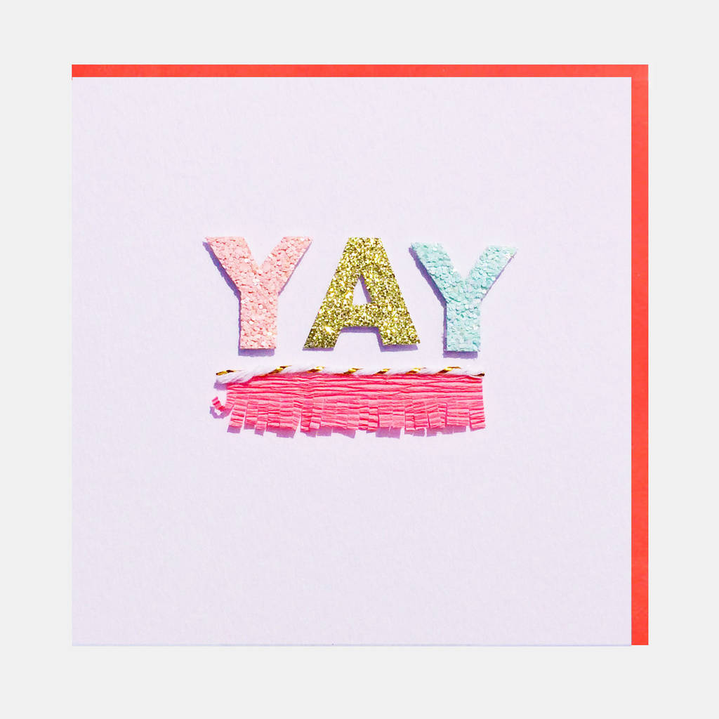 Yay Greeting Card By buttongirl designs | notonthehighstreet.com