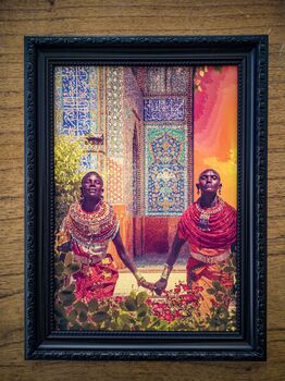Africa Couple In Love Wall Art, 2 of 12
