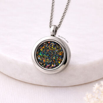 Stainless Steel Crushed Opal Living Locket, 3 of 10