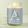 Floral Initial French Vanilla Jar Candle, thumbnail 4 of 5
