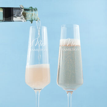 Personalised Couples' Champagne Flute Set, 3 of 4