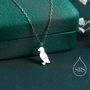 Sterling Silver Puffin Bird Pendant Necklace, thumbnail 5 of 10