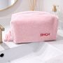 Personalised Pastel Pink Towel Make Up Bag, thumbnail 1 of 3