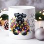 Personalised Schnauzer In Christmas Lights, thumbnail 11 of 12