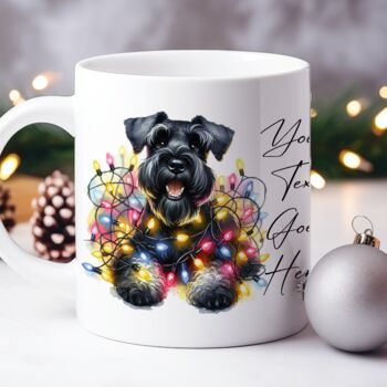 Personalised Schnauzer In Christmas Lights, 11 of 12