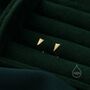 Sterling Silver Extra Tiny Triangle Pyramid Screw Back Earrings, thumbnail 2 of 10