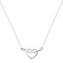 Sterling Silver Cupids Arrow Heart Necklace, thumbnail 2 of 3