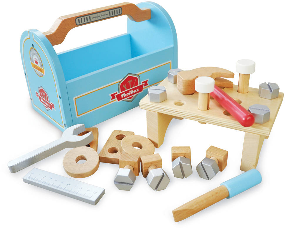 Pretend Play Toolbox Set By Jammtoys Quality Wooden Toys