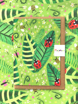 Insect Ladybird And Bee Pattern Card, 5 of 12