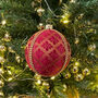 Handmade Royal Christmas Upcycled Saree Bauble, thumbnail 3 of 3