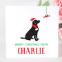 Personalised Labrador Dog Christmas Card, thumbnail 1 of 3