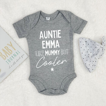 Auntie, Like Mummy But Cooler Babygrow, 6 of 7