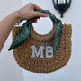 Personalised Bandana Wicker Basket Bag, thumbnail 2 of 5