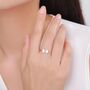 Sterling Silver Farfalle Pasta Ring, thumbnail 4 of 12