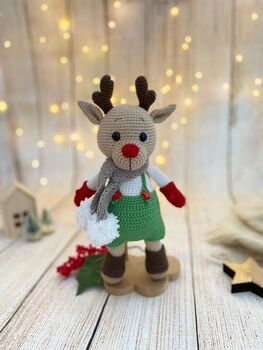 Christmas Gift, Santa`s Reindeer Toy, Rudolph, 2 of 8