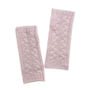 Pink Cable Knit Wrist Warmers ~ Eco Friendly, thumbnail 2 of 6