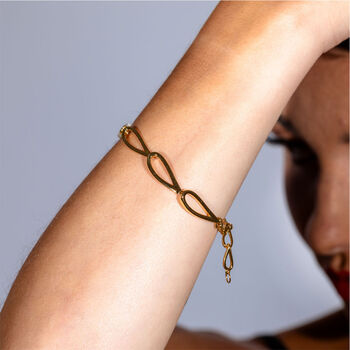 Designer Petal Bracelet In 18ct Gold Vermeil, 2 of 4