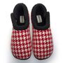 Turbo Red And White Dogtooth Mens Slippers Indoor/Garden Shoes, thumbnail 9 of 9