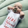 Bébé Announcement, Personalised Baby Grow, thumbnail 6 of 9
