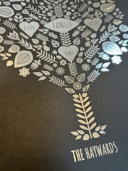 Family Tree Foil Print, 5 of 10