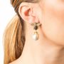 Honey Bee Pearl Drop Earring Gold Plated Silver, thumbnail 1 of 4