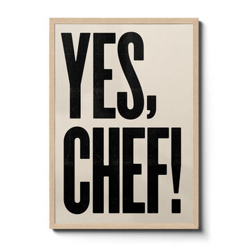 Yes Chef! Typographic Print, 10 of 10