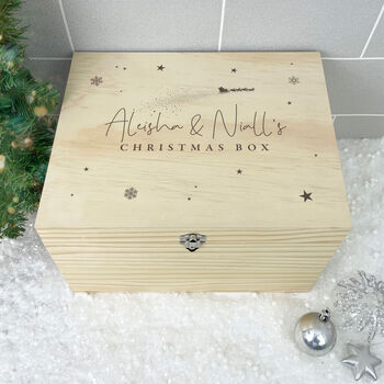 Personalised Couples Christmas Eve Box Five Sizes, 5 of 8