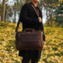 Vintage Look Leather Briefcase, thumbnail 5 of 12