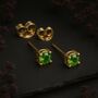 9ct Gold August Peridot Birthstone Stud Earrings, thumbnail 1 of 4