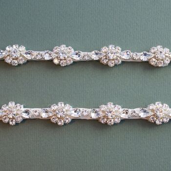Bijou Jewelled Diamante Bridal Straps, 2 of 3