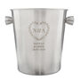 Personalised Botanical Stainless Steel Ice Bucket Wedding Gift, thumbnail 3 of 3