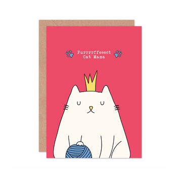 Purrfect Cat Mama Cat Lover Birthday Card, 2 of 2