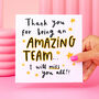 Amazing Team Thank You Card, thumbnail 1 of 2