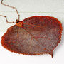 Aspen Real Leaf Necklace Large Size, thumbnail 4 of 12