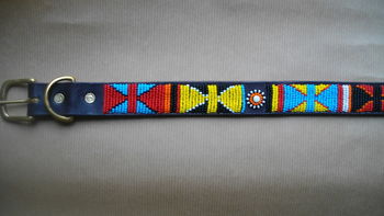 Leather Beaded Dog Collar, 11 of 12
