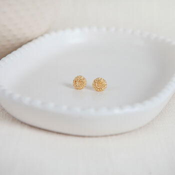 18ct Gold Plated October Birth Flower Stud Earrings, 6 of 10