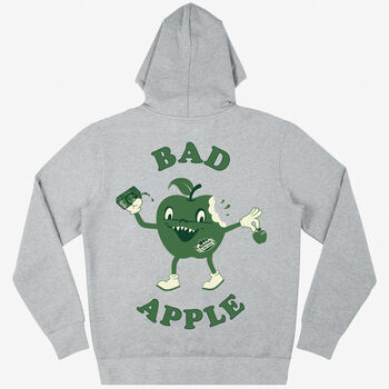 Bad Apple Unisex Hoodie In Grey, 5 of 5