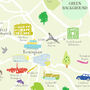 Map Of West Midlands Art Print, thumbnail 4 of 5